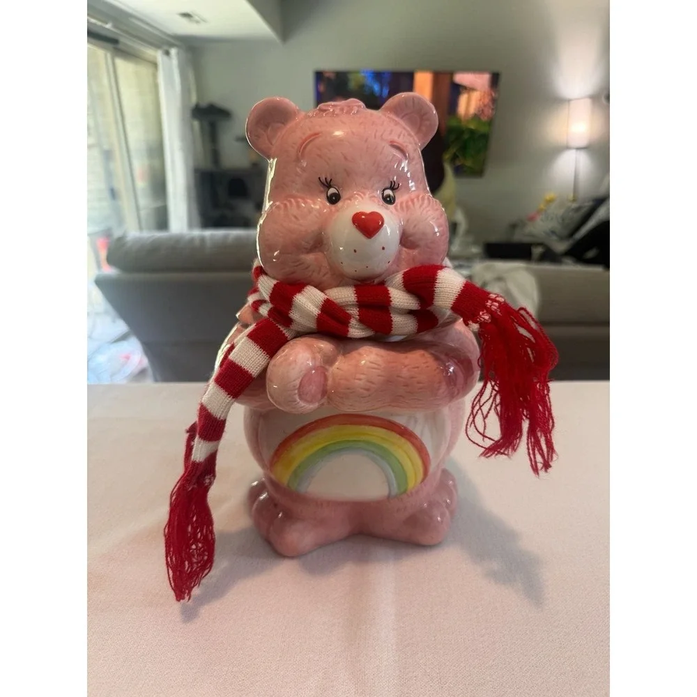 Vintage 2004 American Greetings Care Bears Cheer Bear Ceramic Cookie Jar